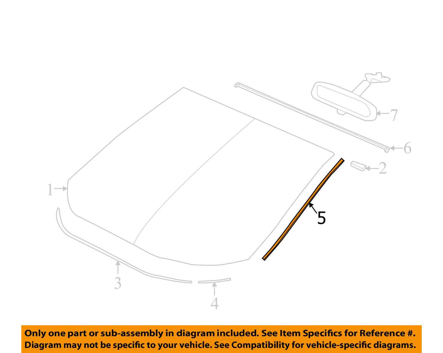 1995 Honda civic windshield side molding #5