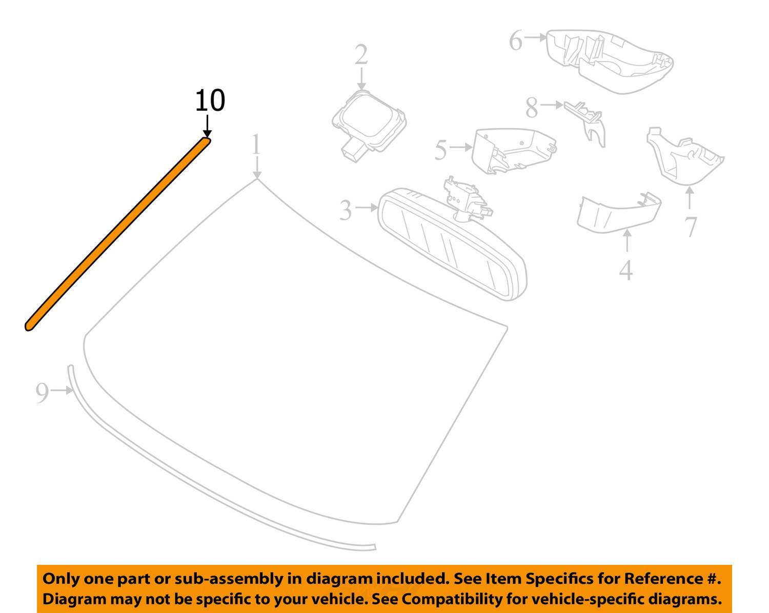 NEW OEM FRONT LH DRIVER SIDE WINDSHIELD TRIM MOULDING 20072014 VOLVO