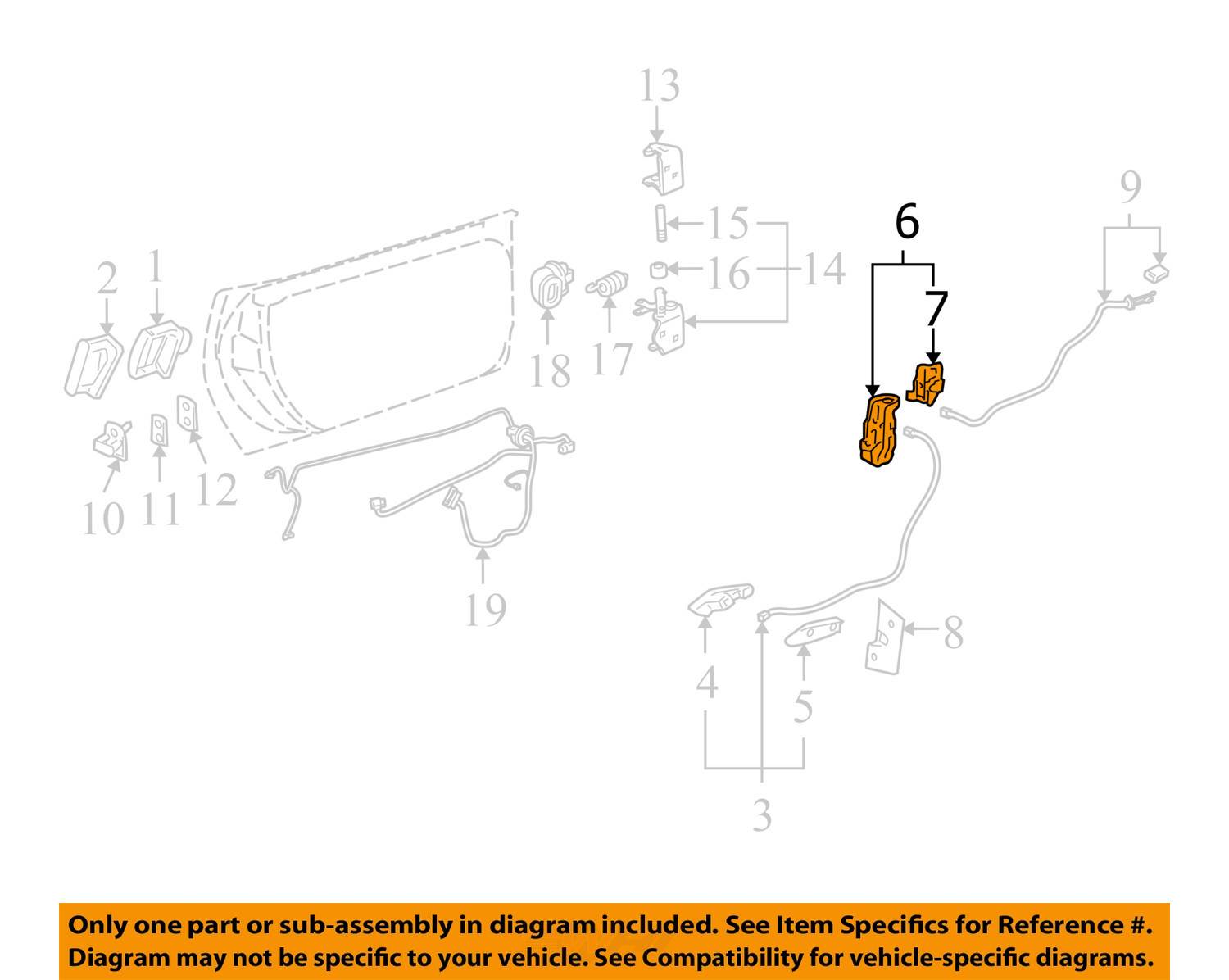 GM OEM Front Door-Lock Latch Kit 88956758 | eBay gm door diagram 