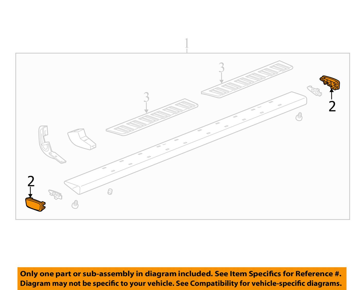 GM OEM Running BoardEnd Cap Right 22876240 eBay