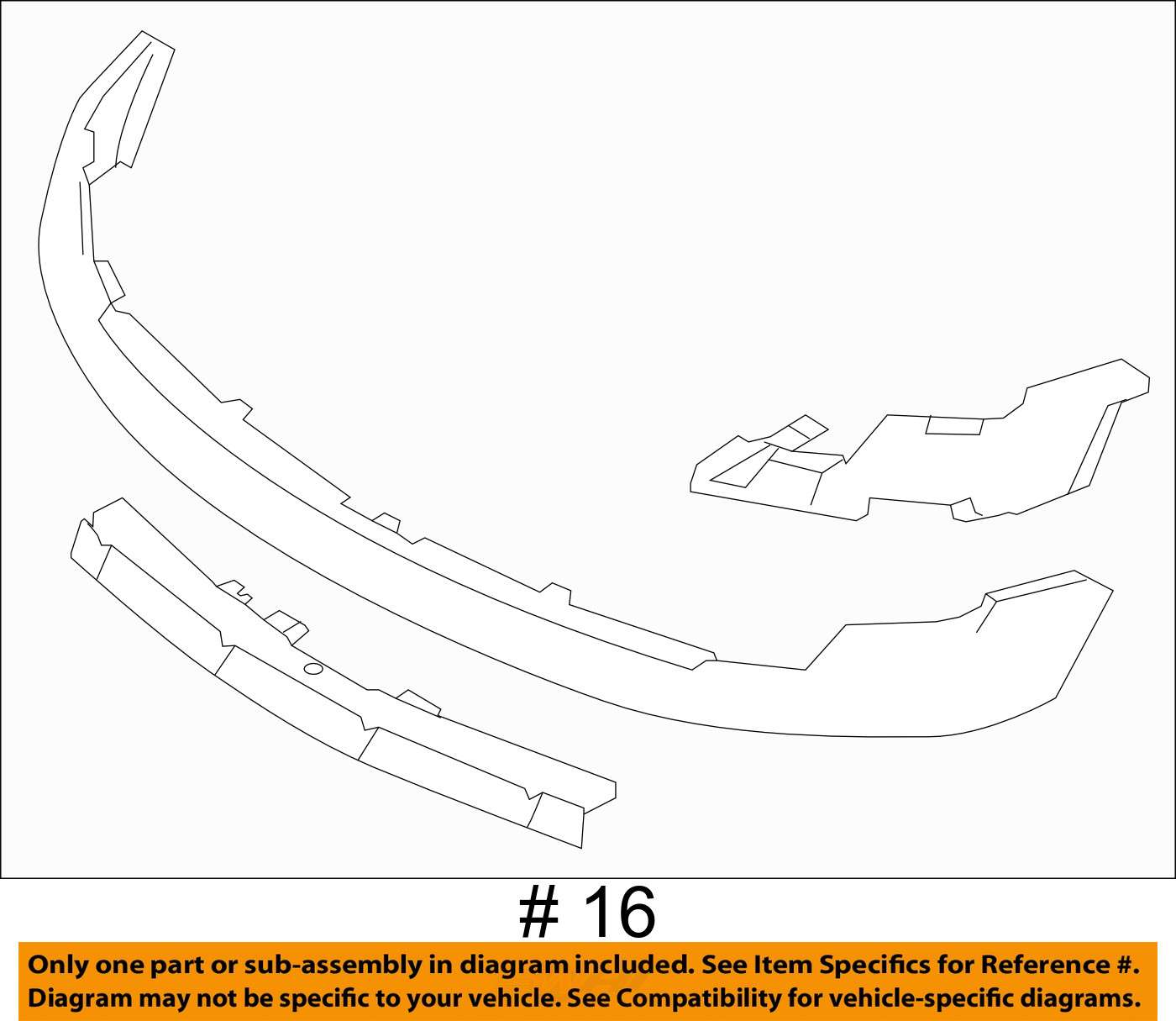 NEW OEM FRONT BUMPER UPPER COVER CARBON BLACK 20092014 FORD F150 DL3Z