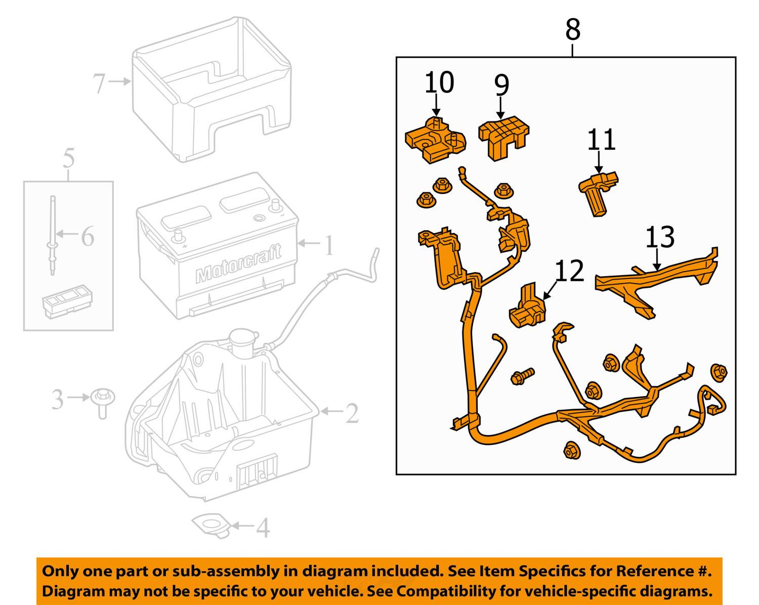 FORD OEM 1114 F150Battery Cable DL3Z14300D eBay