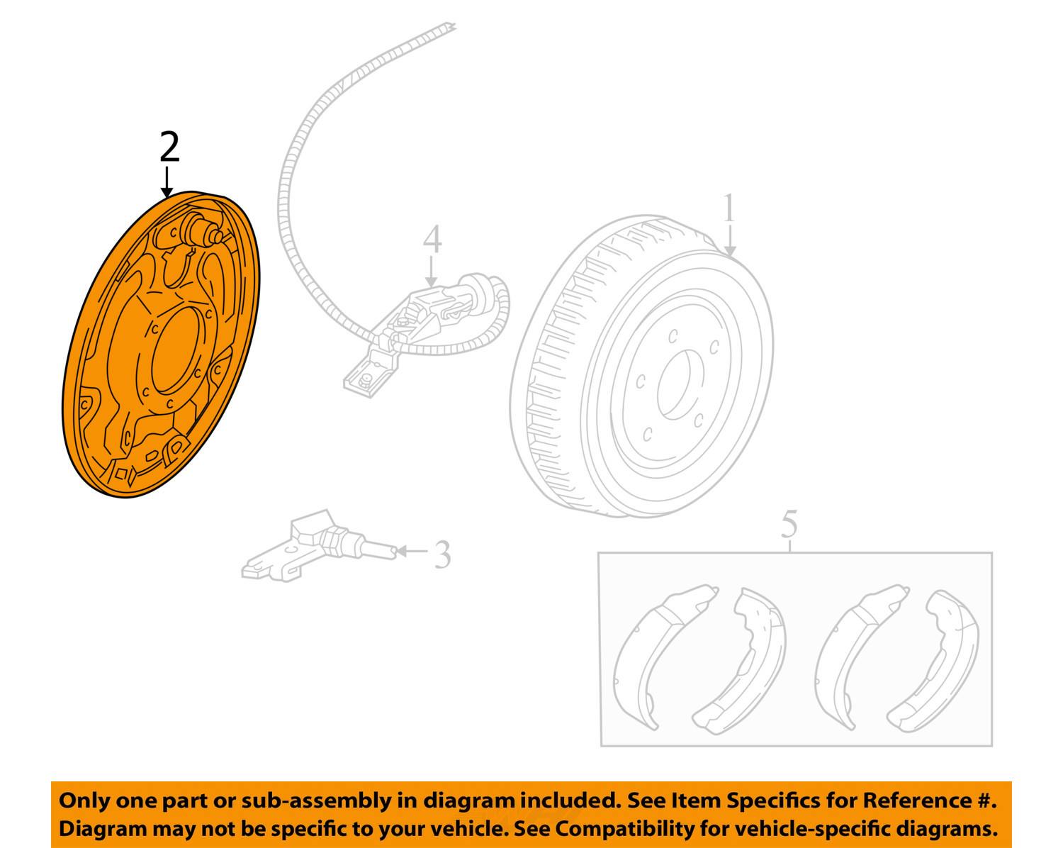 NEW OEM RIGHT SIDE RH REAR BRAKE BACKING PLATE FORD RANGER EXPLORER