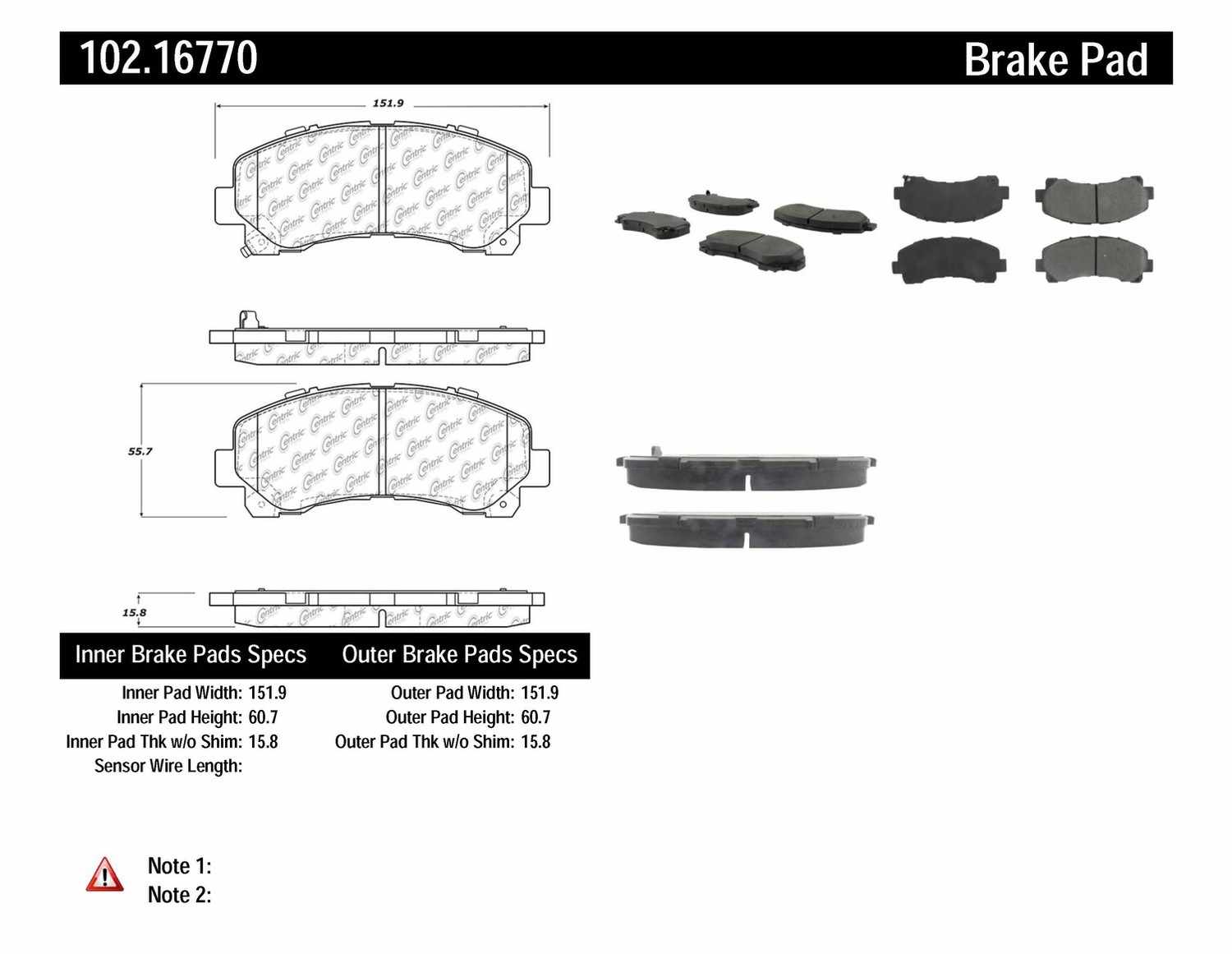Foto de Pastillas de Freno C-TEK Metallic Pads para Chevrolet Colorado 2014 Marca C-TEK Nmero de Parte 102.16770