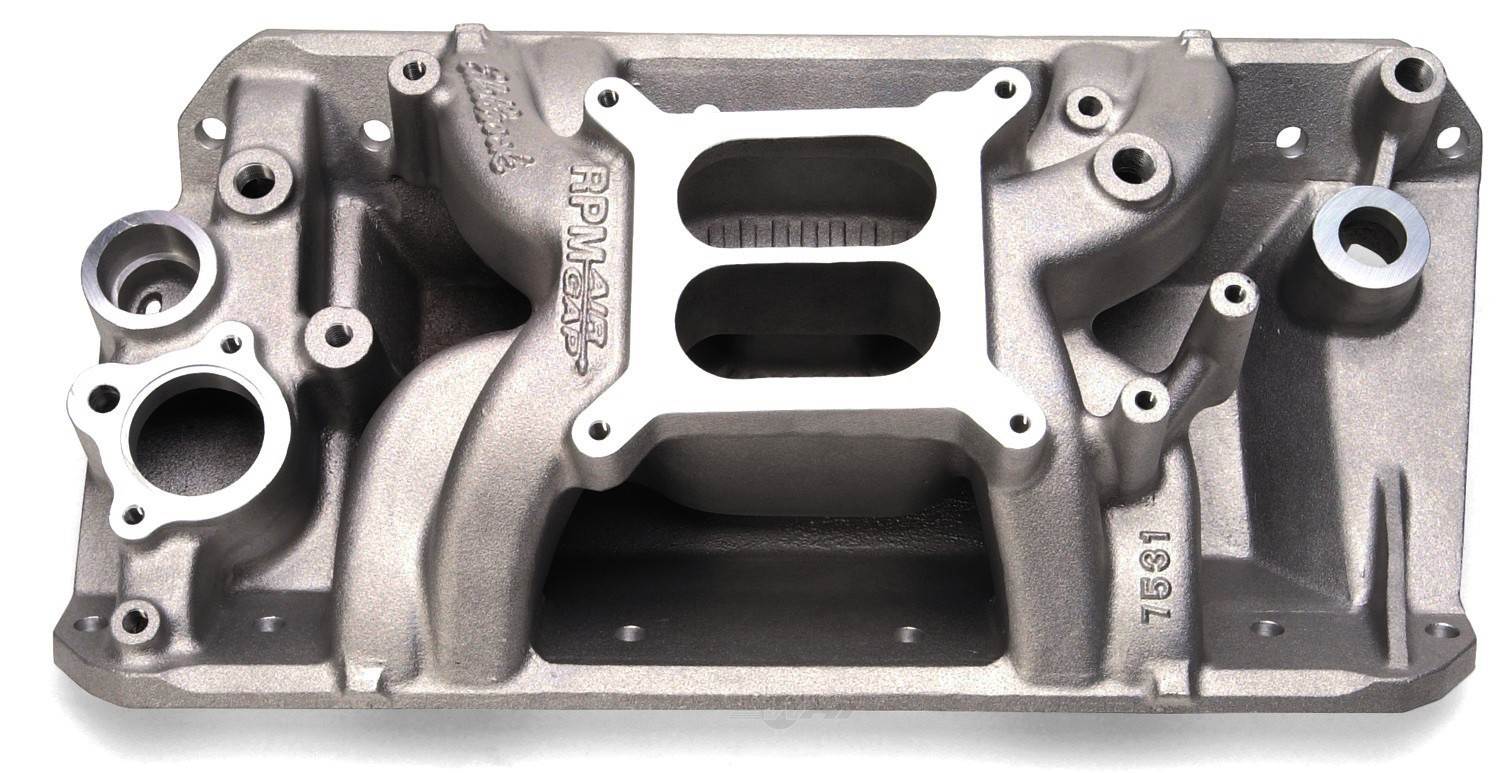 Foto de Mltiple de Admisin del Motor RPM Air Gap AMC para Jeep American Motors Marca EDELBROCK Nmero de Parte 7531