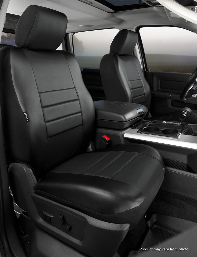 Juego Completo De Fundas De Asiento Negro Para Ford F250 Super Duty XLT 2017-2022 SuperCab - Imitación Cuero