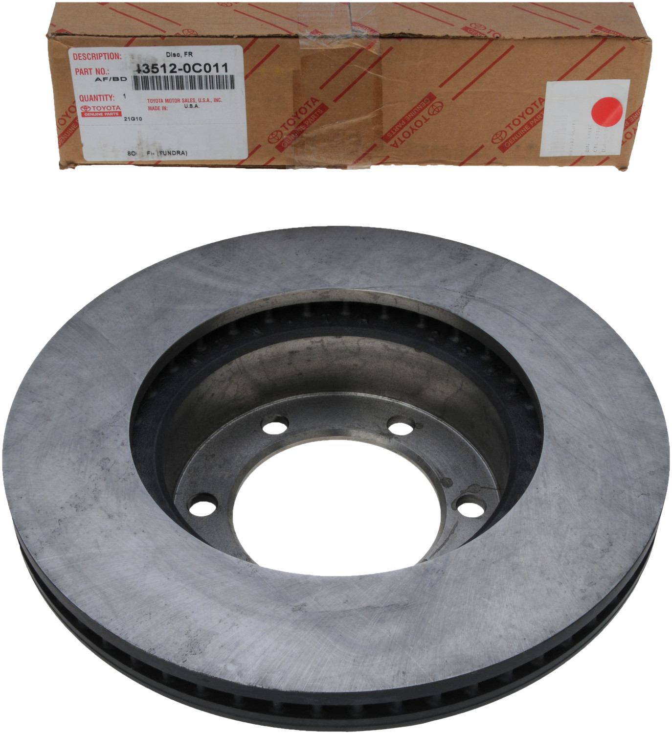 TOYOTA OEM 0006 Tundra Front BrakeDisc Rotor 435120C011 eBay