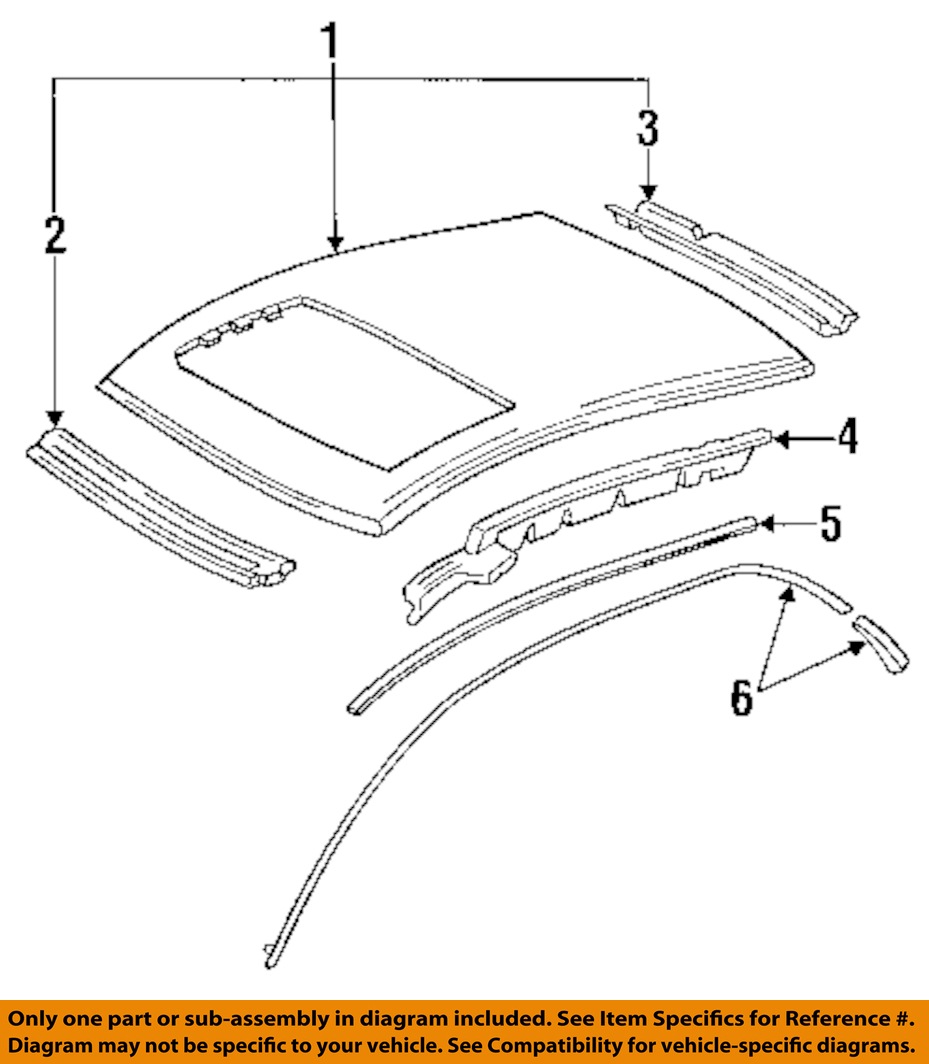 HONDA OEM 9295 Civic RoofDrip Molding Right 73430SR4901 eBay