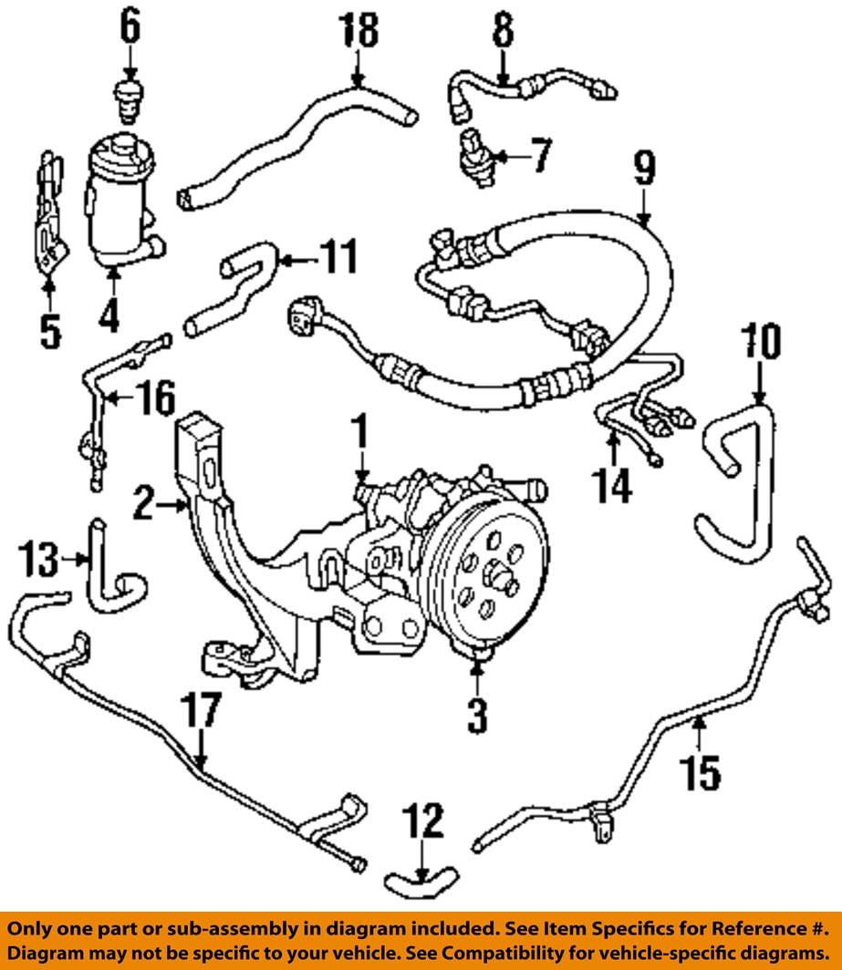 HONDA OEM 9597 AccordPower Steering Pressure Hose 53713SV7A01 eBay
