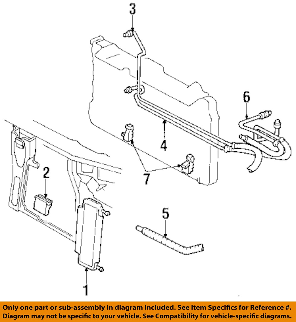 Cadillac GM OEM 94-99 DeVille 4.6L Transmission Oil Cooler-Cooler Line ...