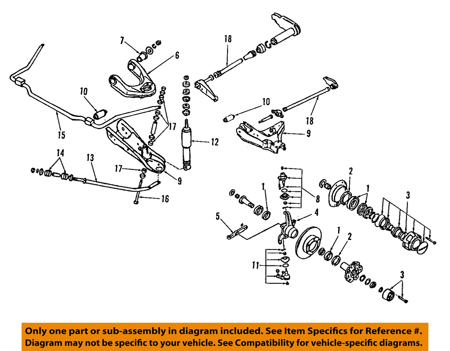 NISSAN OEM 8694 D21 Lower Control ArmFrontStrut Bushings 5447601W00