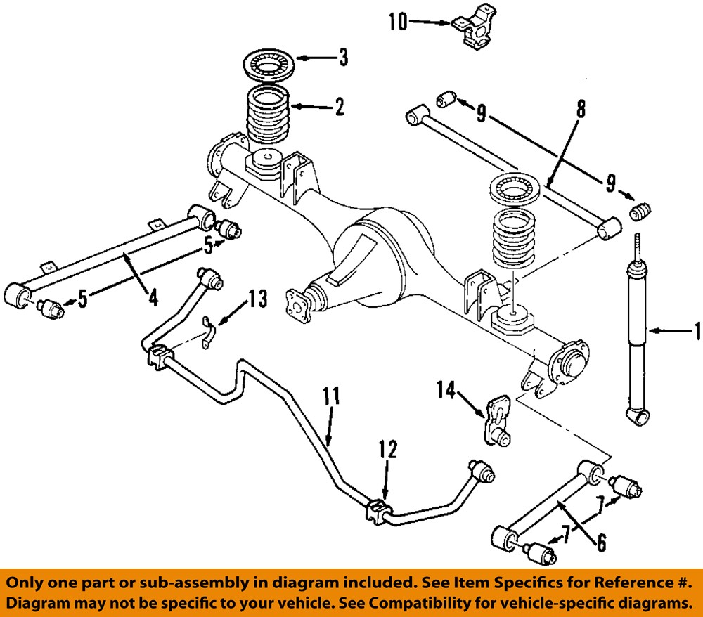 Isuzu OEM 0203 Rodeo Sport Suspensión Trasera Amortiguador