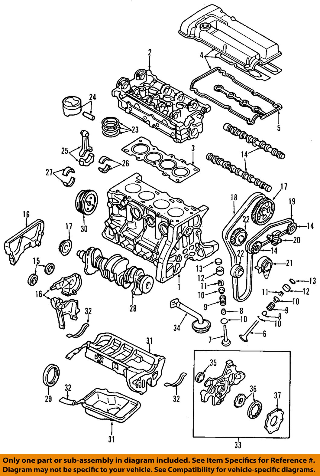 MAZDA OEM 94-98 Protege-Engine Oil Pump B6S814100J | eBay 98 mazda protege engine diagram 