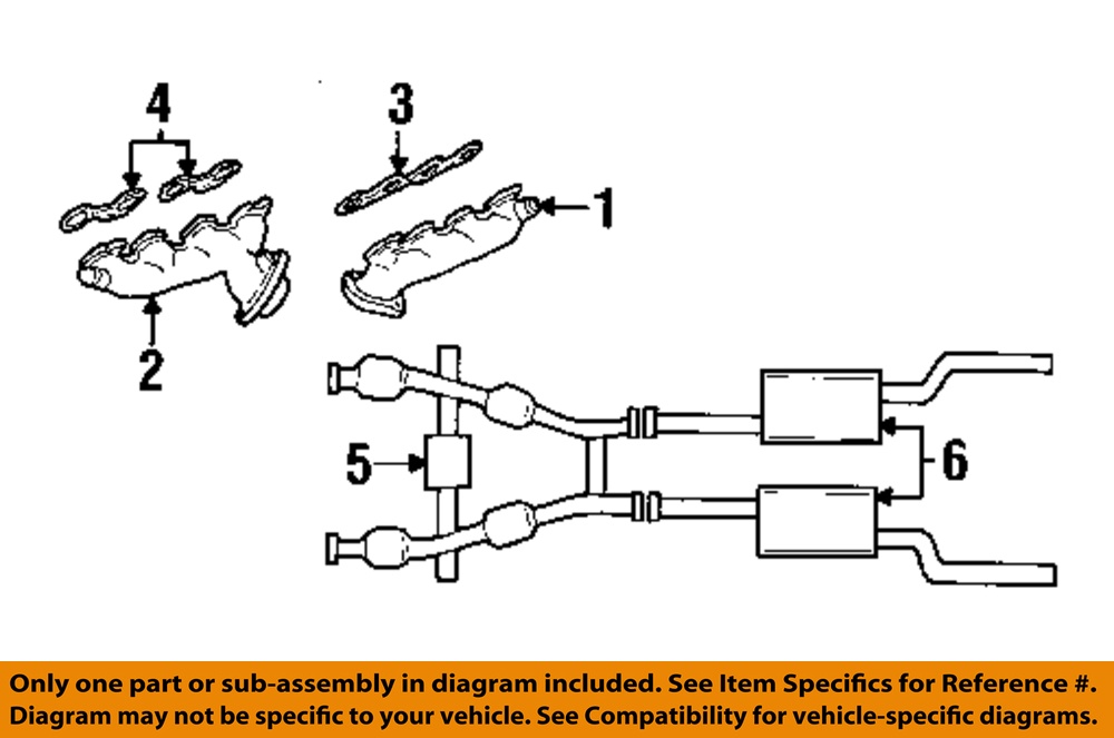 FORD OEM 9698 Mustang 4.6LV8Catalytic Converter F8ZZ5F250BA eBay
