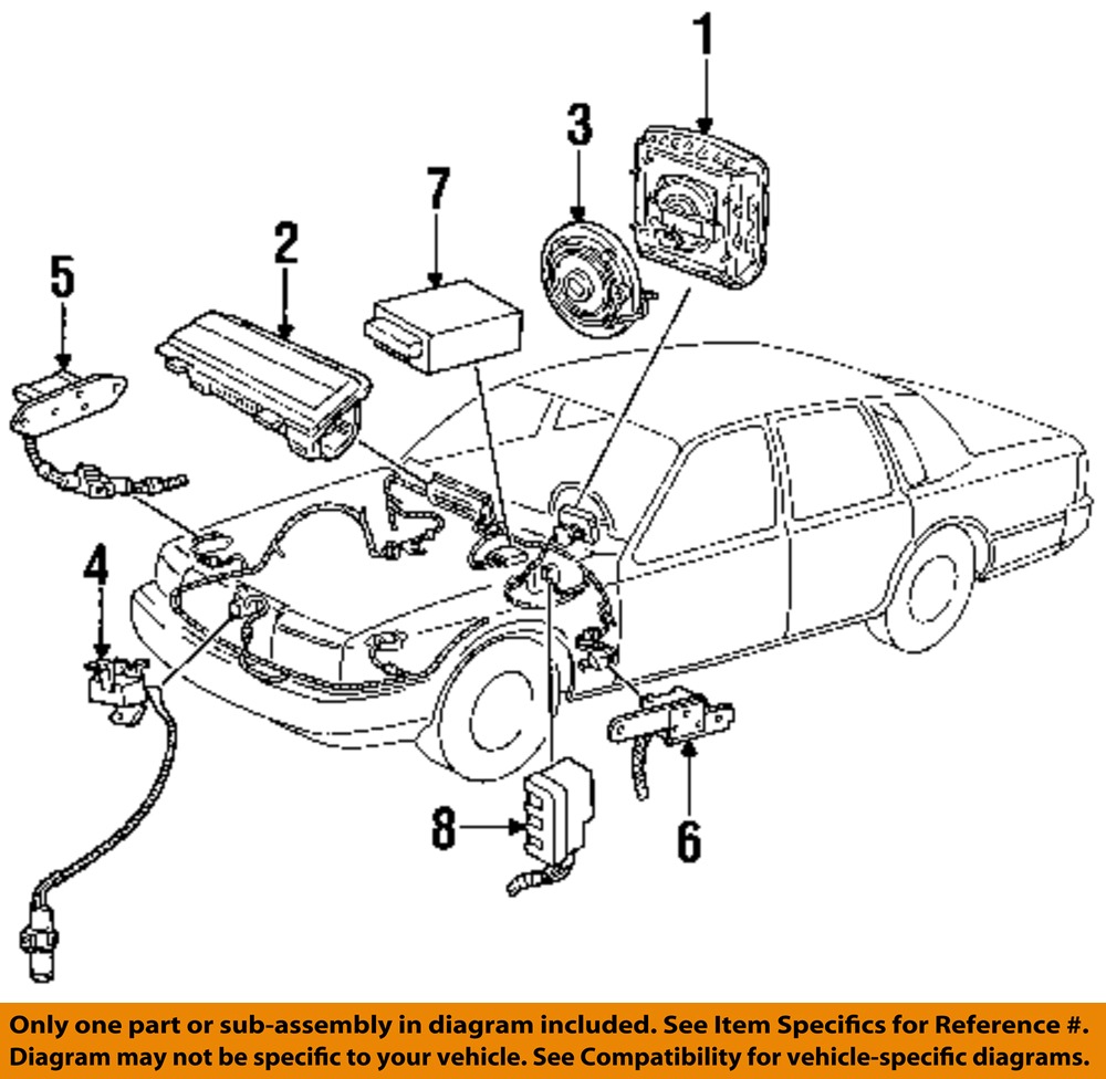 Lincoln FORD OEM Town Car Airbag Air Bag SRSFront Impact Sensor