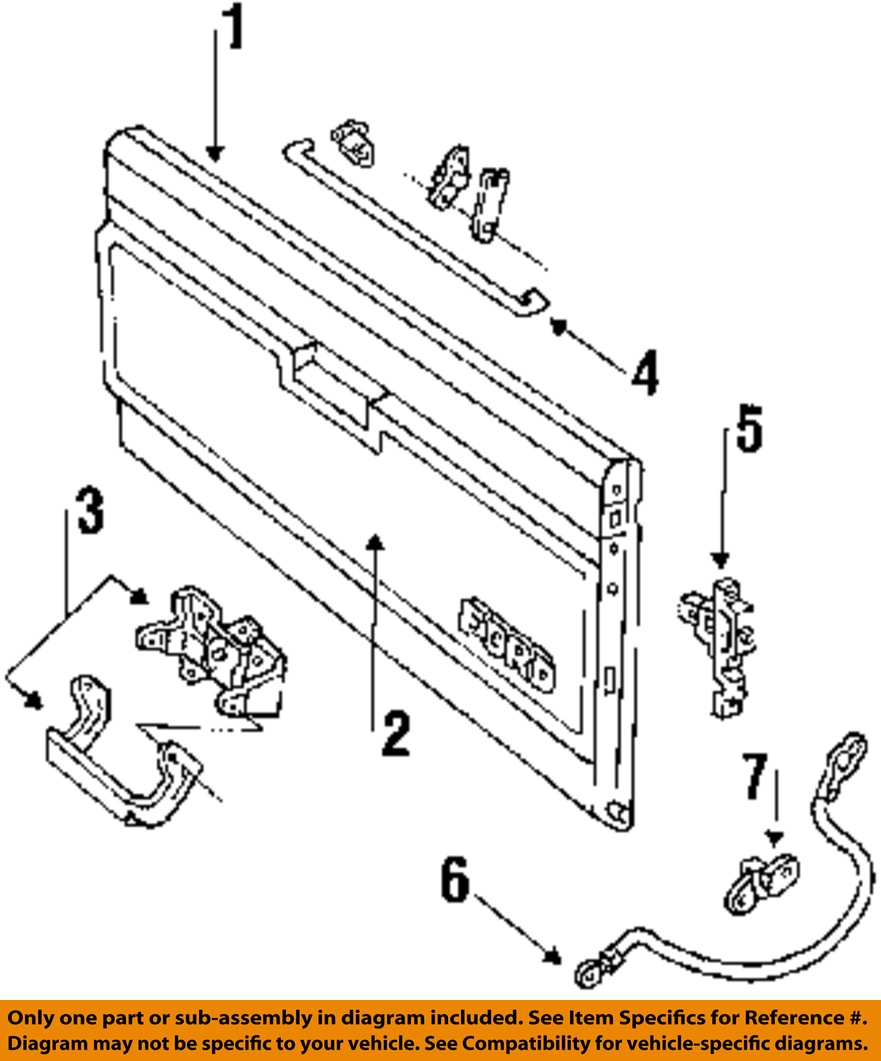 FORD OEM Ranger Tail Gate Tailgate HatchCheck Cable Strap Right