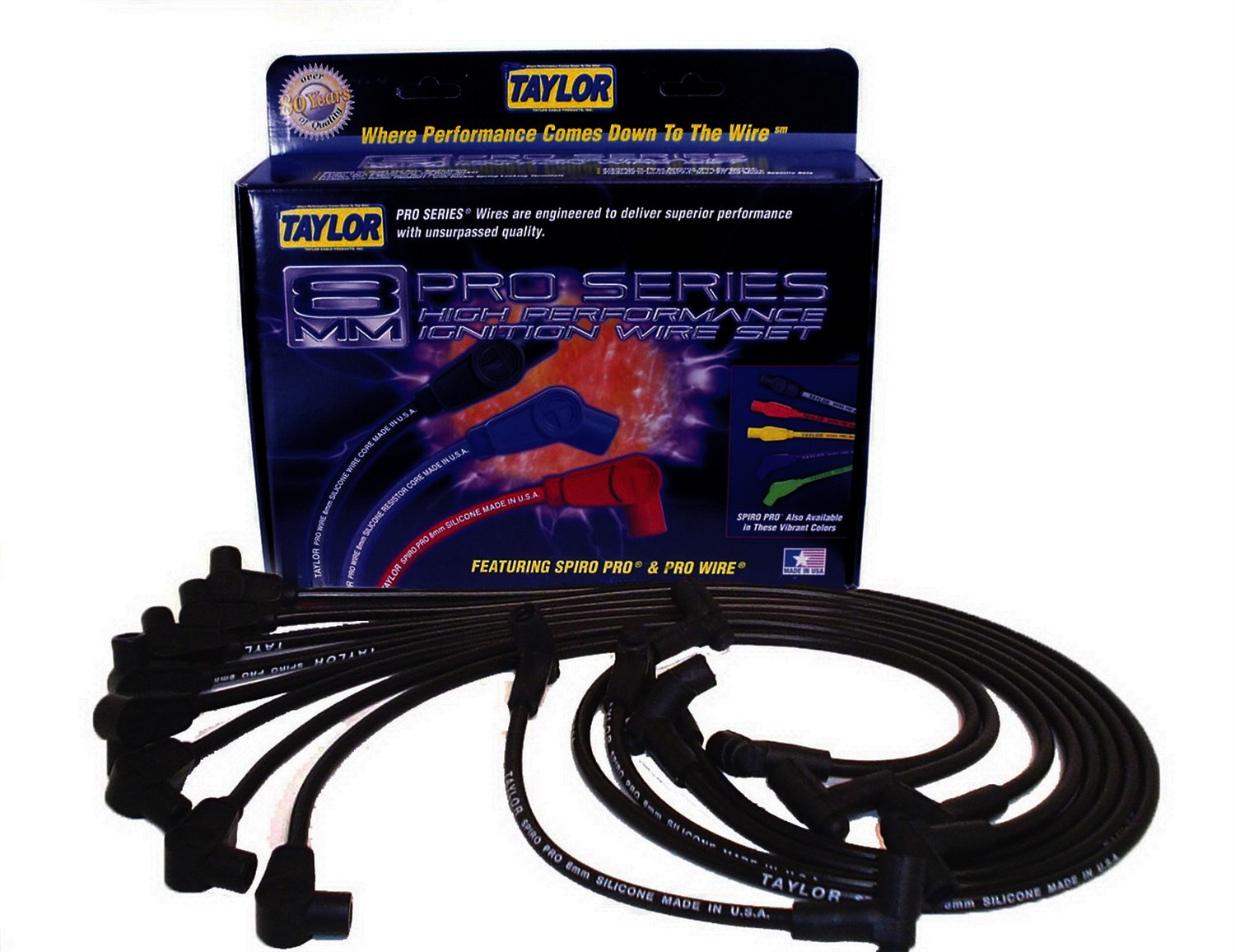 Foto de Juego de cables de buja 8mm Spiro Pro Ignition para Cadillac Chevrolet GMC Marca TAYLOR CABLE Nmero de Parte 74036