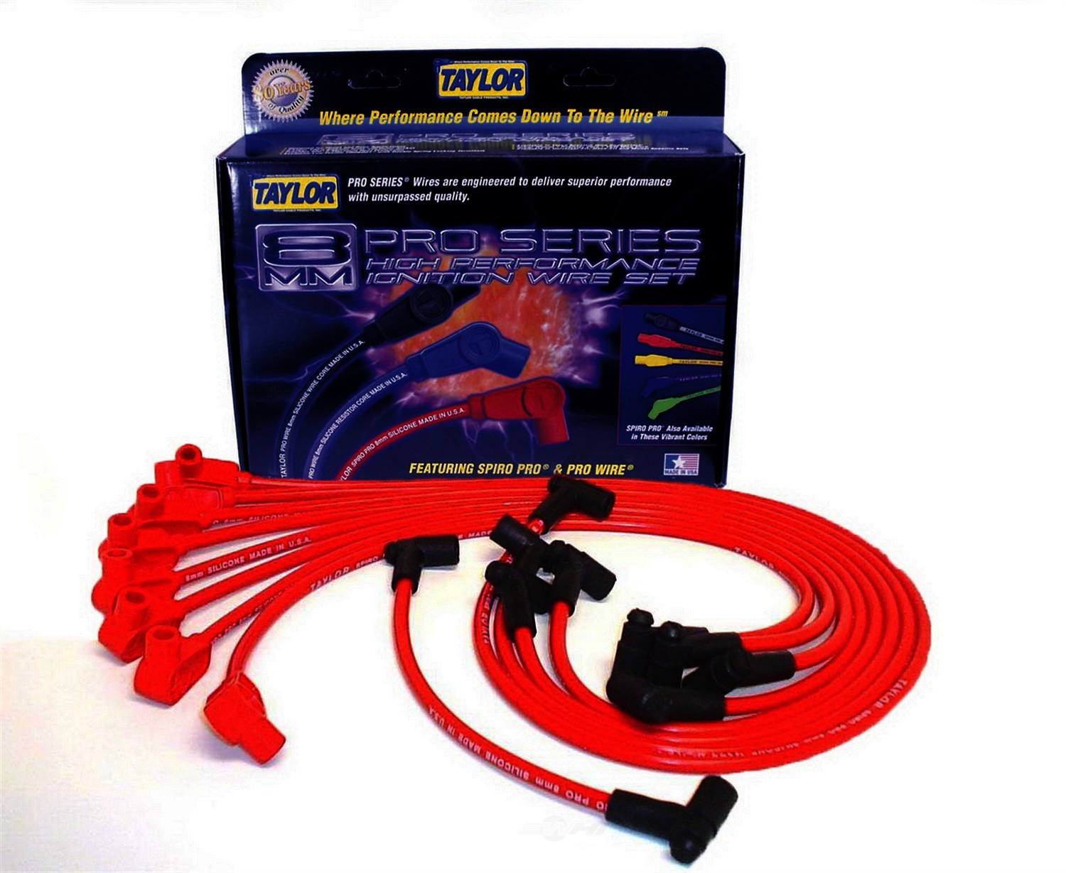 Foto de Juego de cables de buja 8mm Spiro Pro Ignition para Cadillac Chevrolet GMC Marca TAYLOR CABLE Nmero de Parte 74236