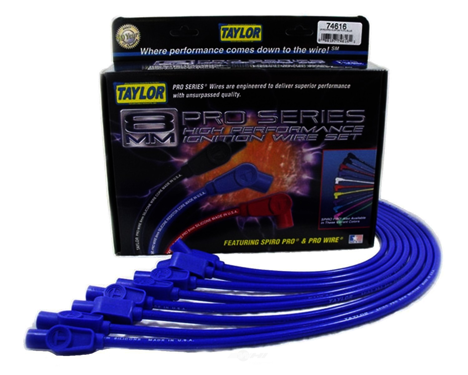 Foto de Juego de cables de buja 8mm Spiro Pro Ignition para Buick Chevrolet Oldsmobile Pontiac Marca TAYLOR CABLE Nmero de Parte 74616