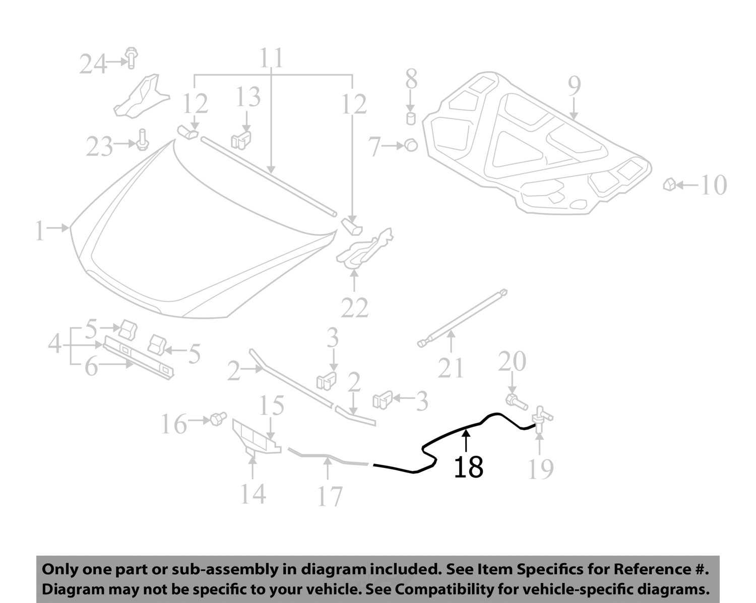 HYUNDAI OEM 0610 Sonata HoodLatch Lock Release Cable 811903K001 eBay
