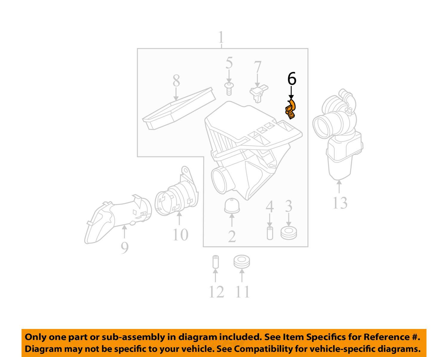 BMW OEM 550i Air Cleaner IntakeAir Cleaner Assembly Retainer Clip