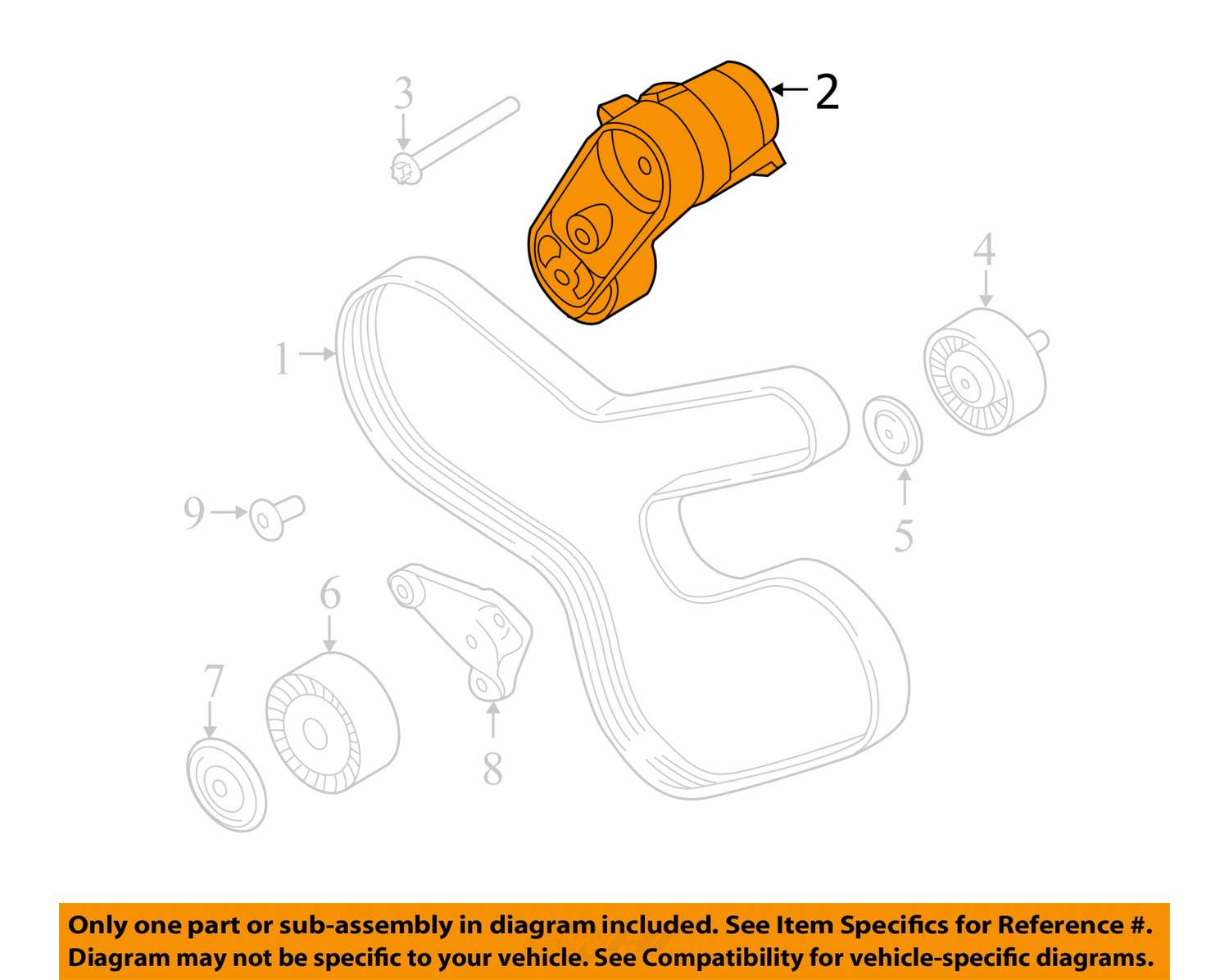 BMW OEM 0816 X6Serpentine Drive Fan Belt Tensioner 11288604266
