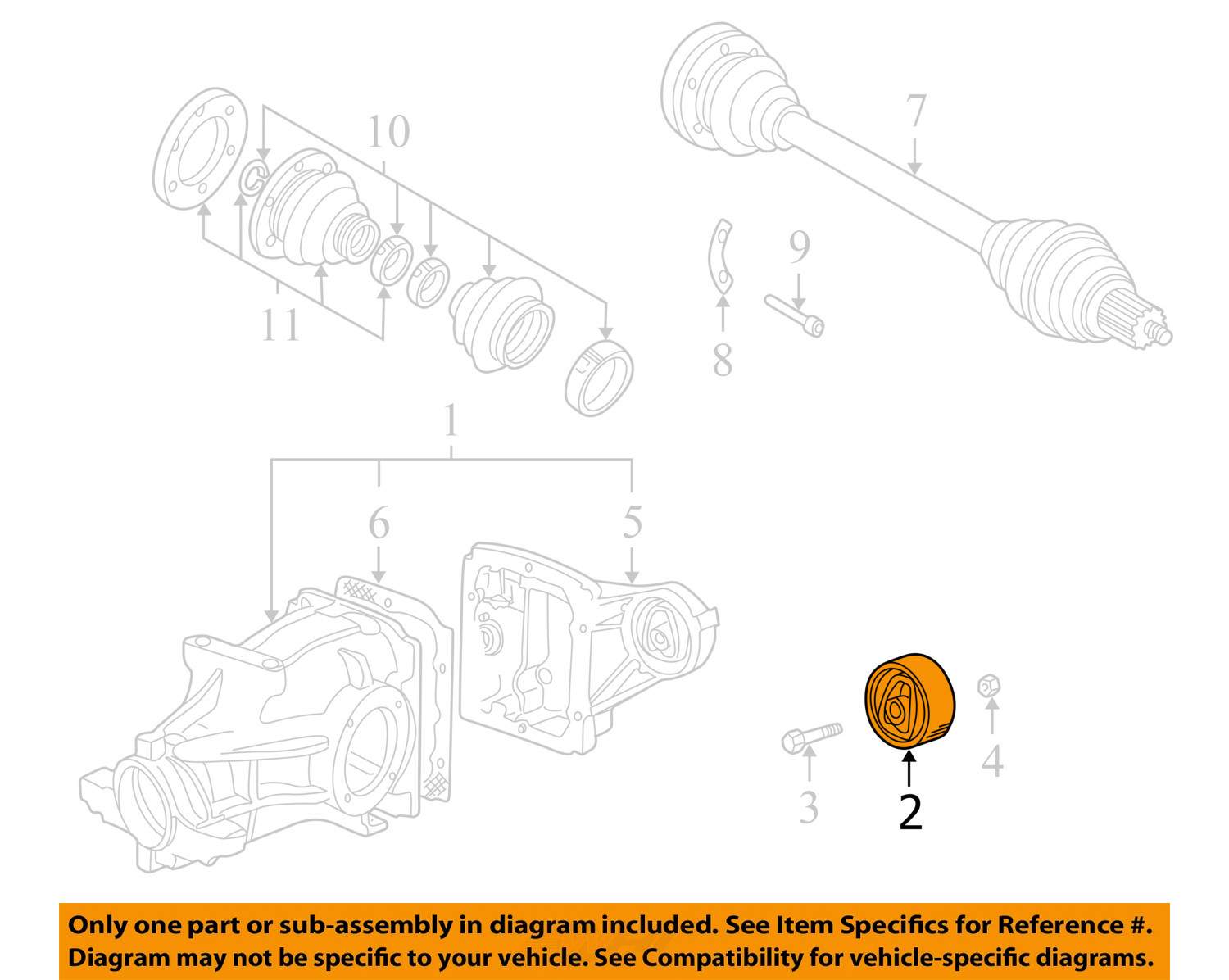 BMW OEM Z3 Axle DifferentialRearDifferential Carrier Rubber Mount