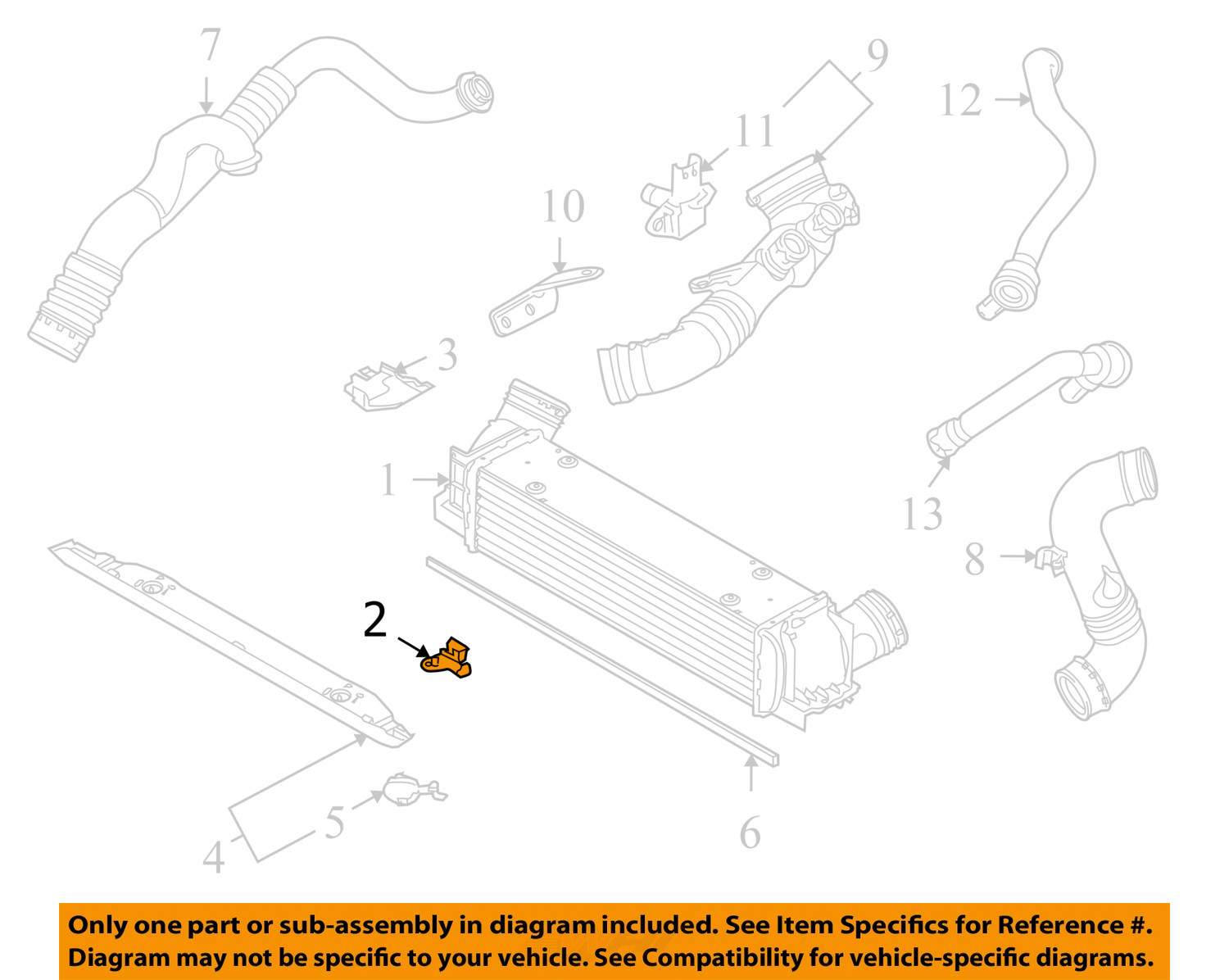 BMW OEM 0916 Z4 3.0LL6Turbo Turbocharger Intercooler Bracket