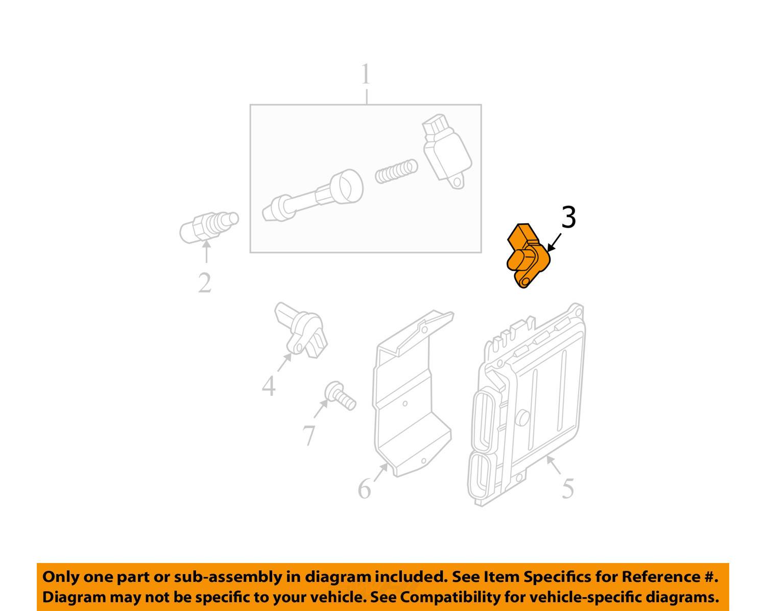 NISSAN OEM 237314M50B Sentra Camshaft Crankshaft Position Sensor 23731