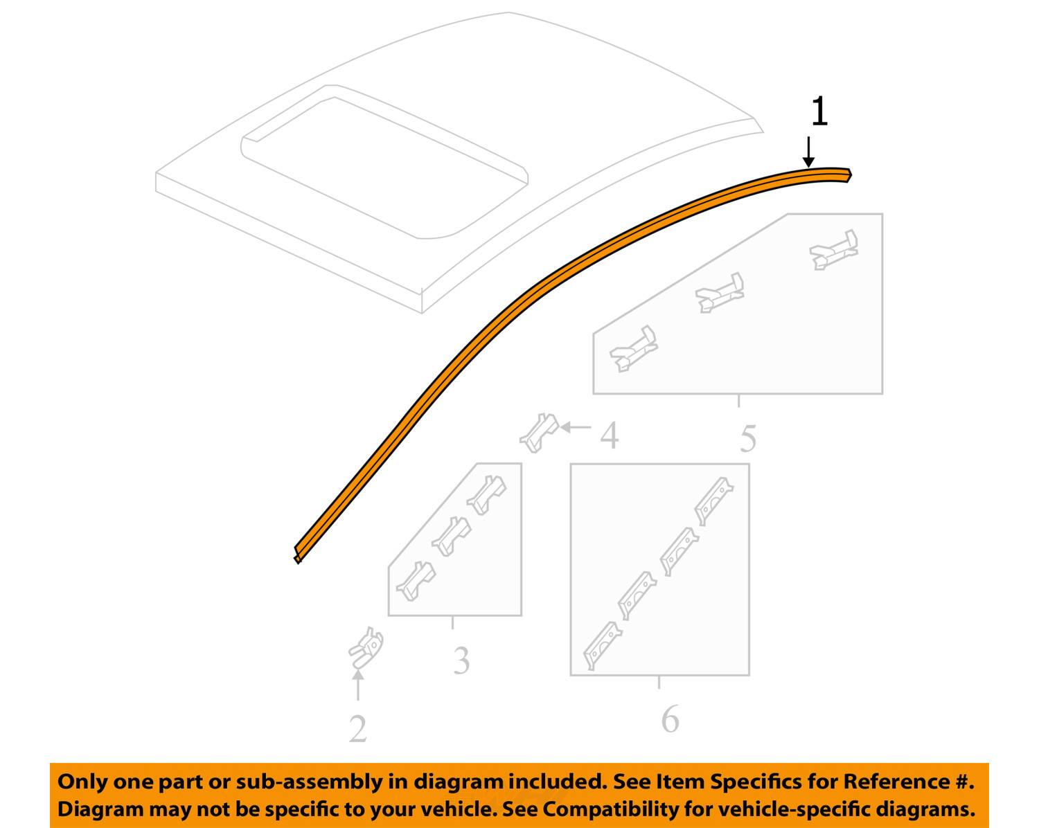 HONDA OEM 0611 CivicRoof Molding Trim Right 73158SNA013 eBay