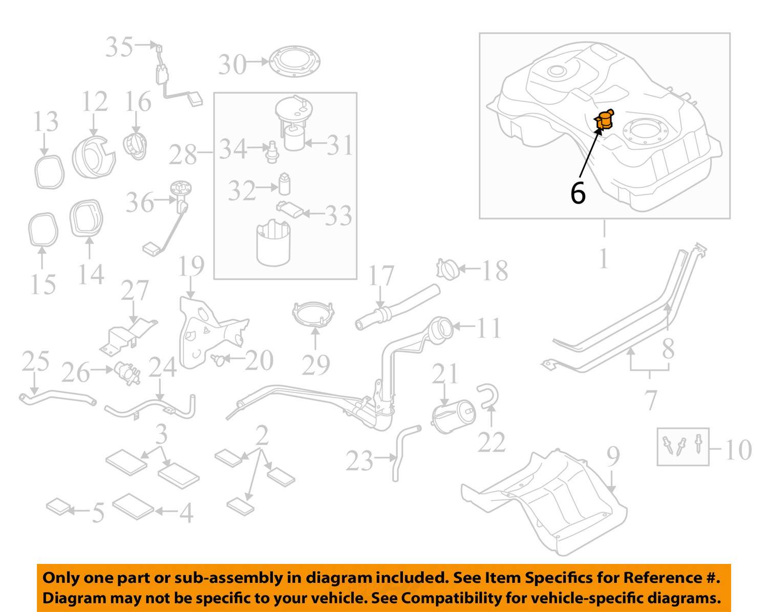 MAZDA OEM 0714 CX9Vapor Canister Purge Valve LC7742980