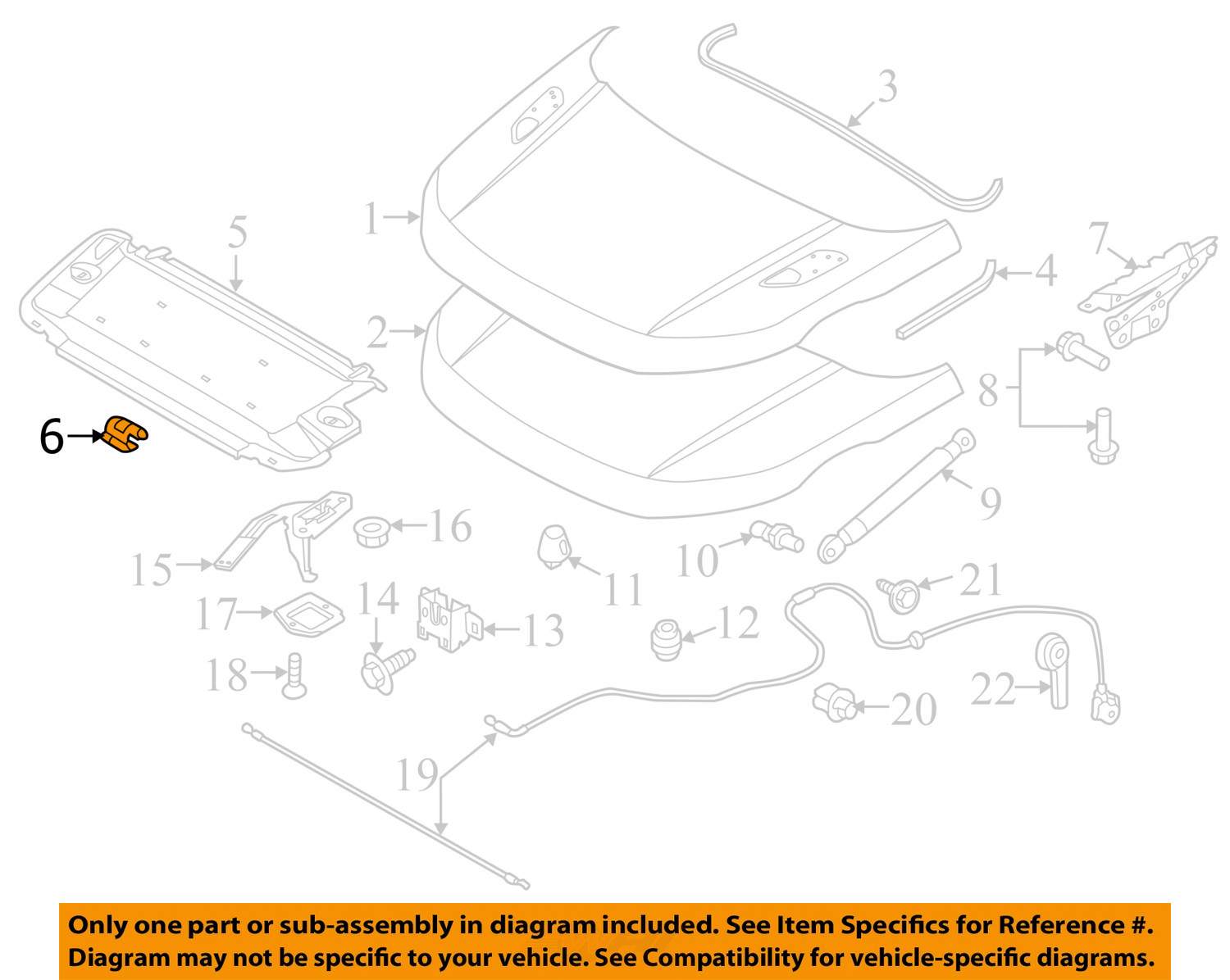 LAND ROVER OEM Range Rover Hood-Insulator Insulation Pad Liner Clip ...