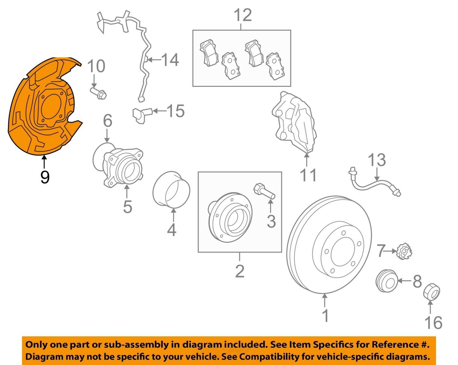 TOYOTA OEM 0715 Tundra Front BrakeBacking Splash Dust Shield Plate
