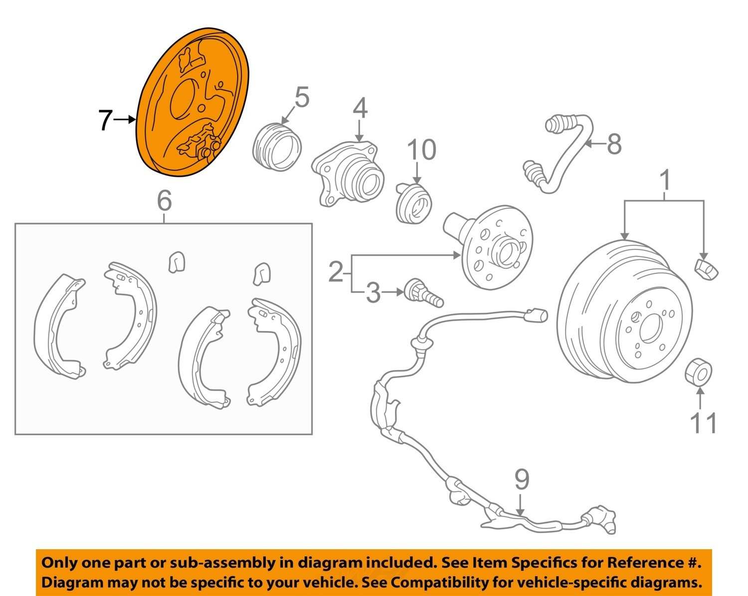 TOYOTA OEM 0102 RAV4 Rear BrakeBacking Plate Splash Dust Shield 4704342014 eBay