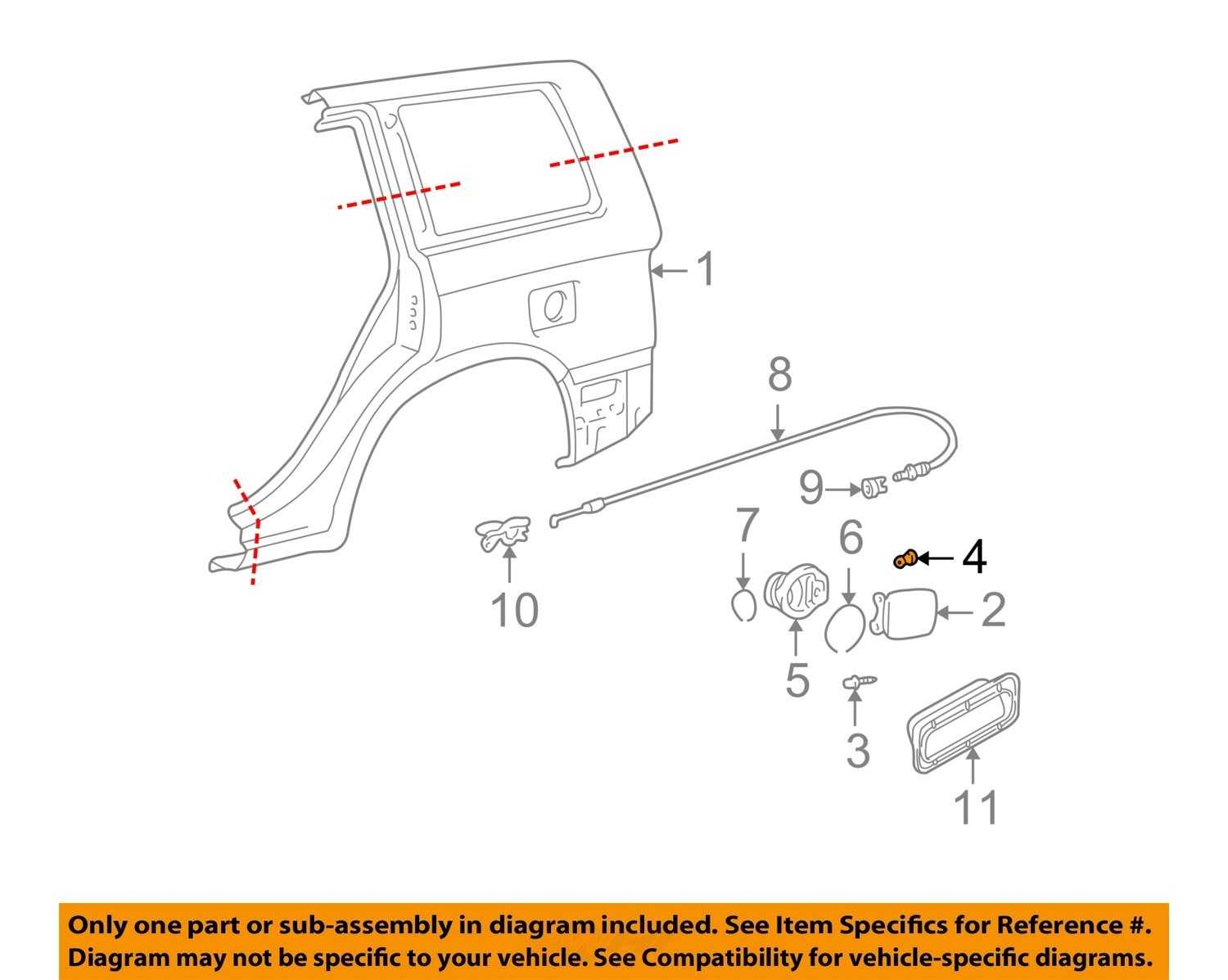 TOYOTA OEM Fuel Door Release Spring 7736002020 CAMRY COROLLA HIGHLANDER