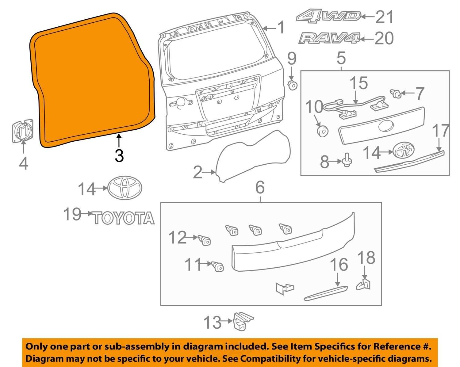 TOYOTA OEM 1112 RAV4 Back DoorWeatherstrip Seal 6788142050 eBay