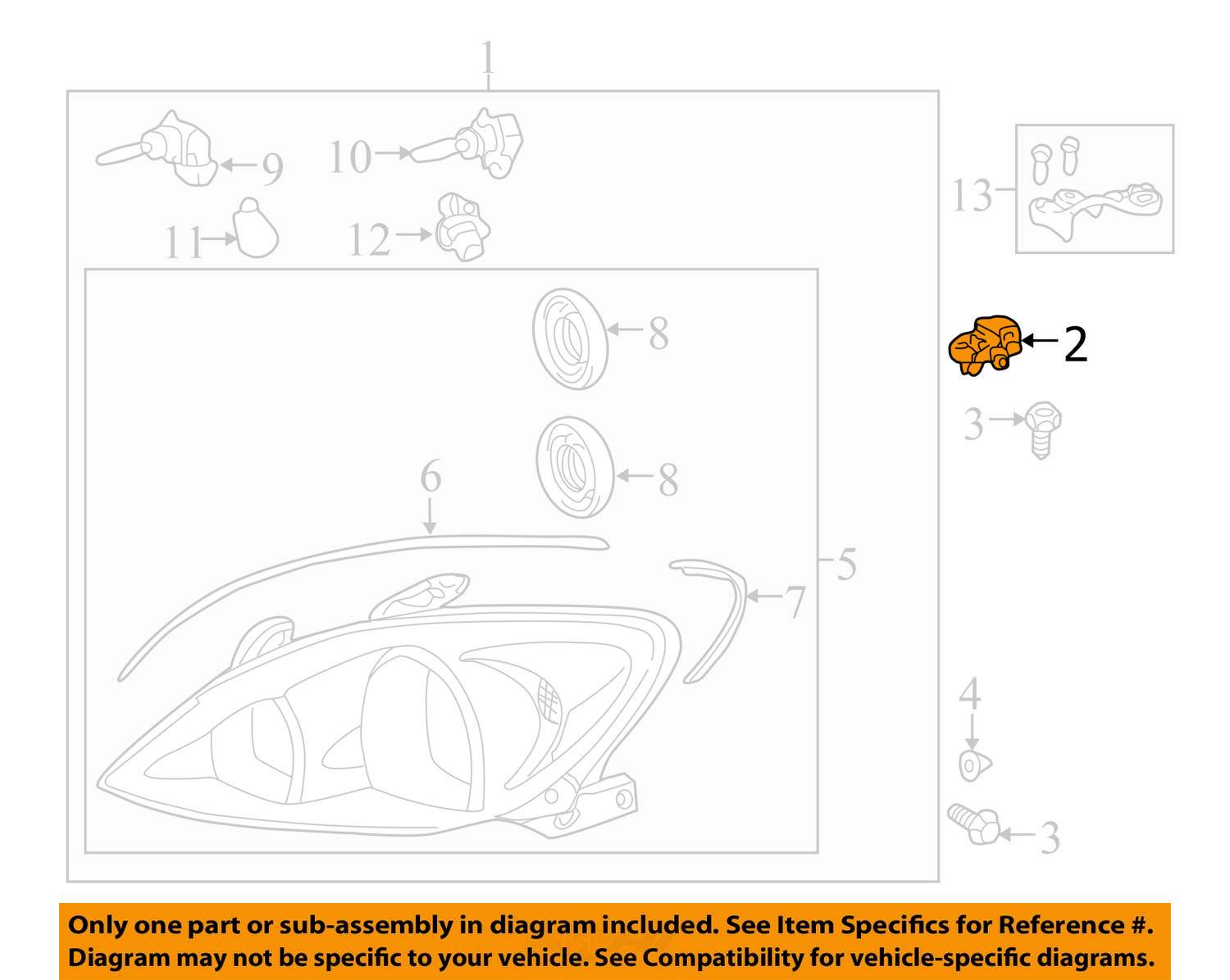 TOYOTA OEM Headlight Head Light LampHeadlamp Assembly Mount Bracket