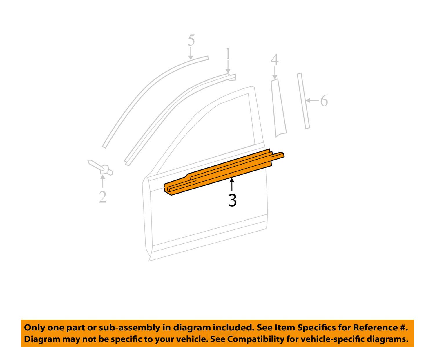 TOYOTA OEM CamryDoor Window SweepBelt Molding Weatherstrip Right