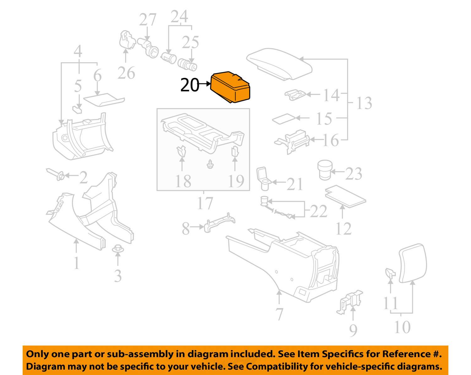 TOYOTA OEM 0406 Solara Center ConsoleCup Holder 55620AA030 eBay