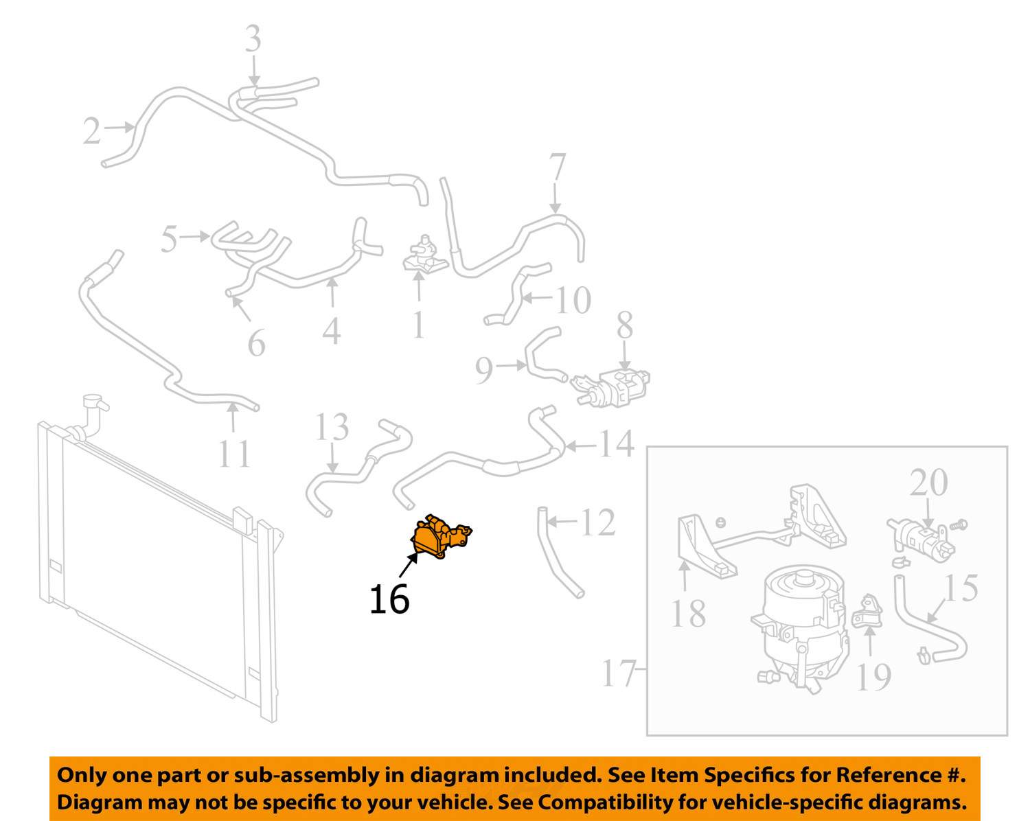 Toyota Prius Coolant Control Valve 1667021010 eBay