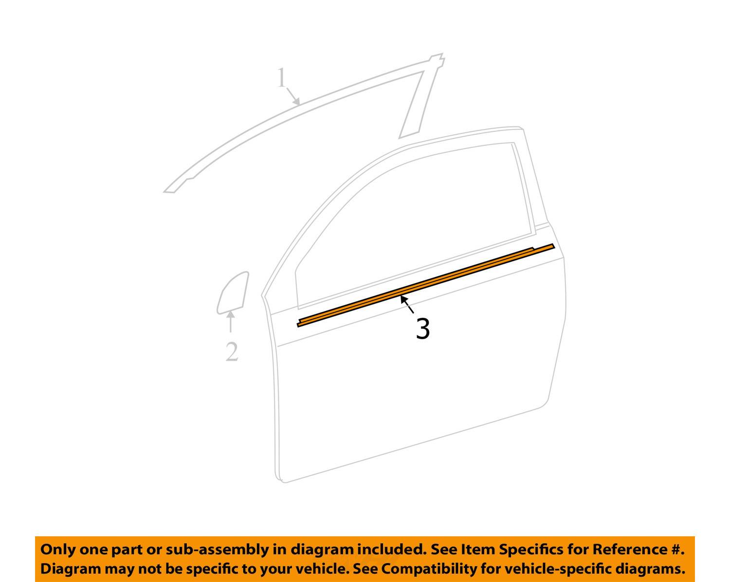 Scion TOYOTA OEM tC DoorWindow Sweep Belt Molding Weatherstrip Left