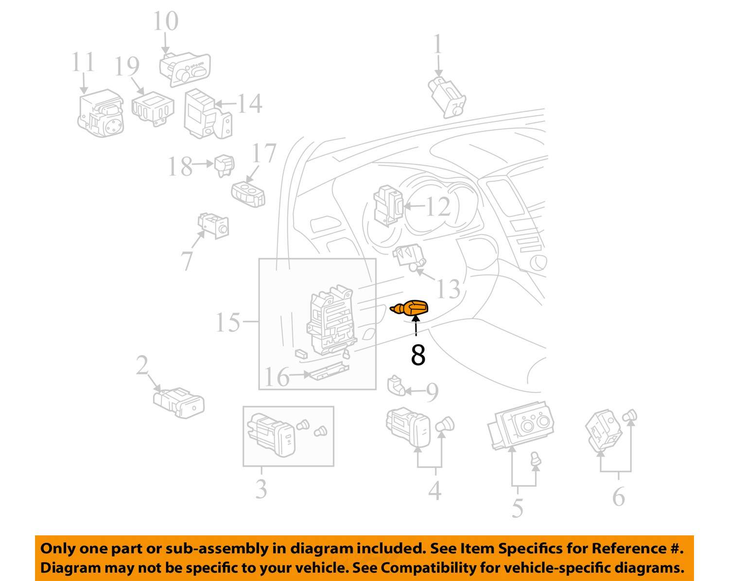 TOYOTA OEMStoplight Stop Brake Light Switch 8434047020 eBay