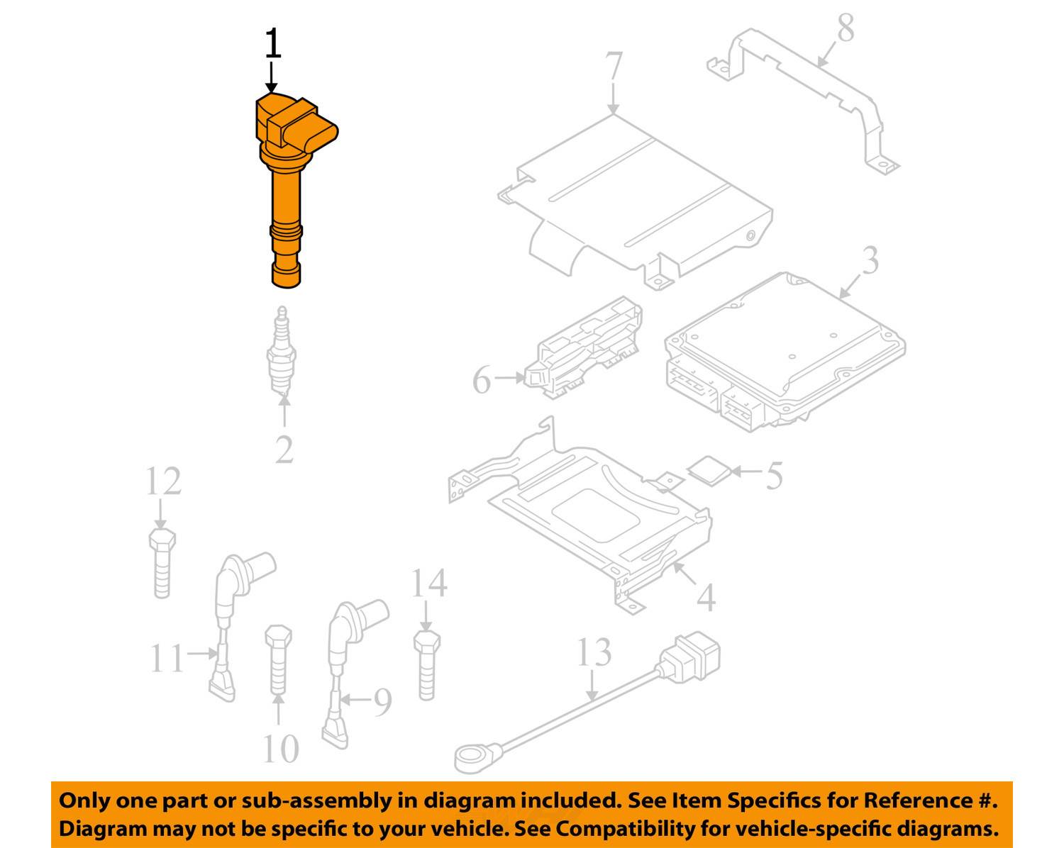 VW VOLKSWAGEN OEM 05-14 Jetta-Ignition Coil 07K905715F