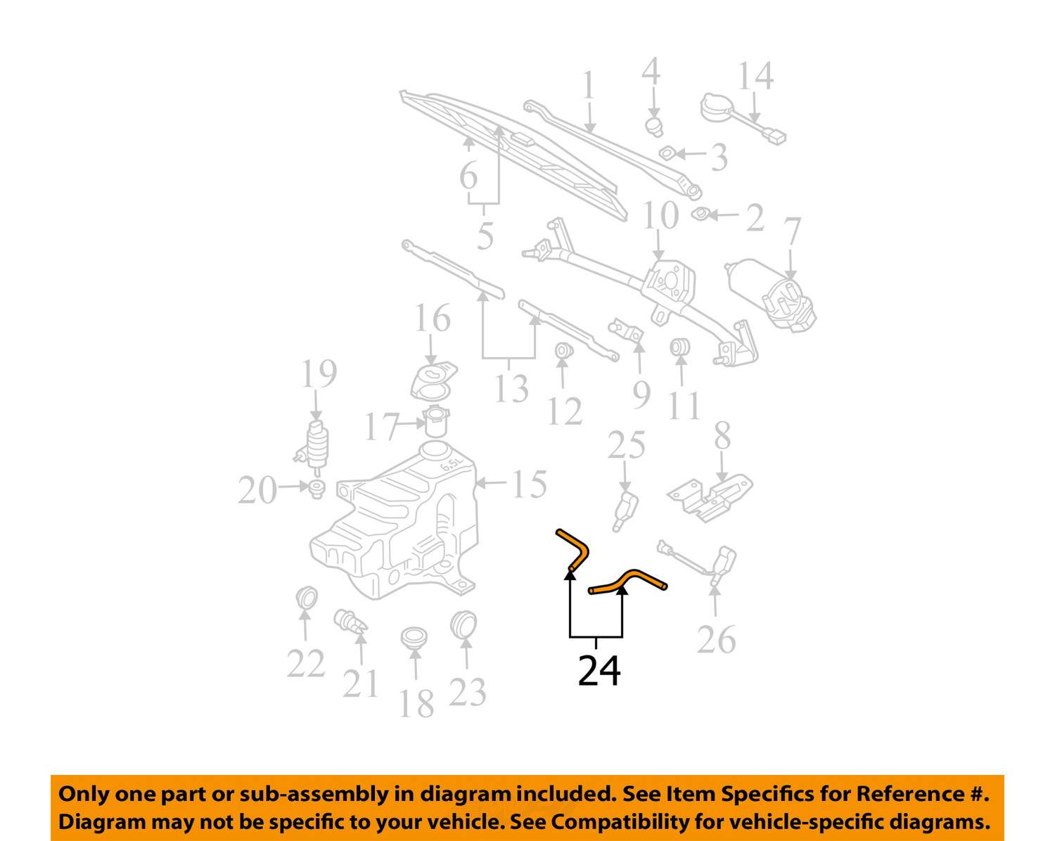 VW VOLKSWAGEN OEM 9916 Jetta Wiper WasherWindshieldWasher Hose