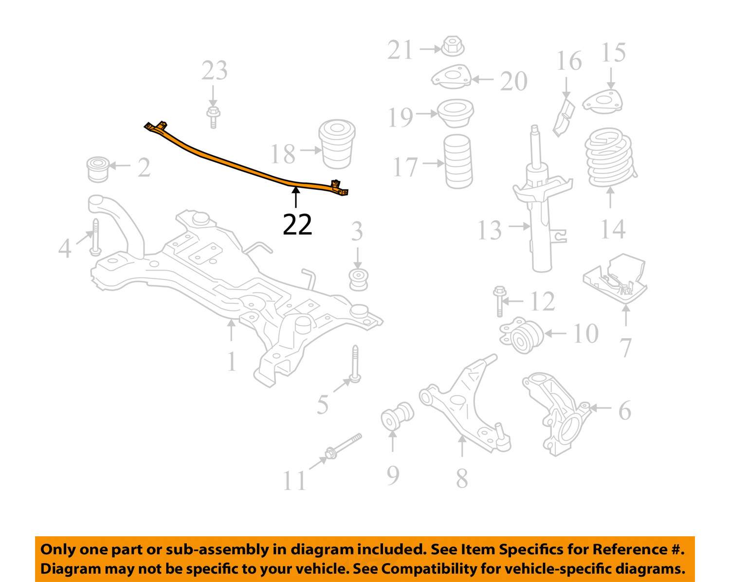 VOLVO OEM 0813 C30 Front SuspensionSupport Brace 31329445 eBay