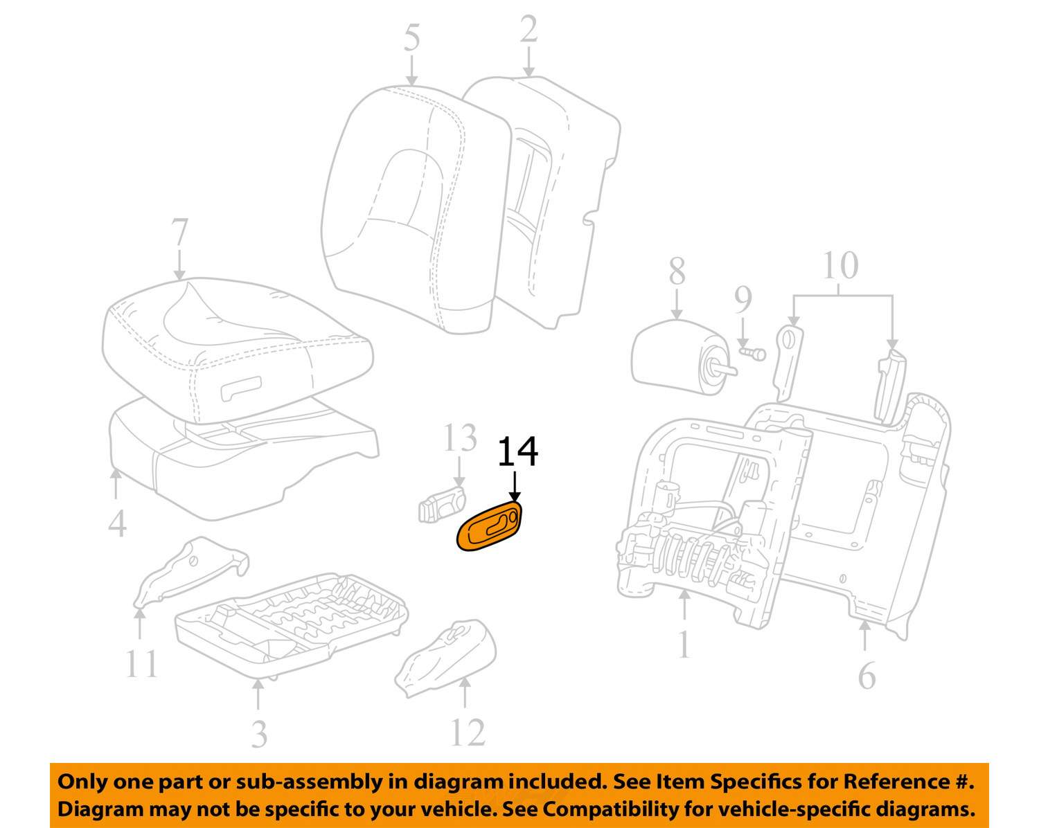 BUICK PARK AVENUE TAN DRIVERS SEAT SWITCH PANEL COVER 19972003 NEW OEM