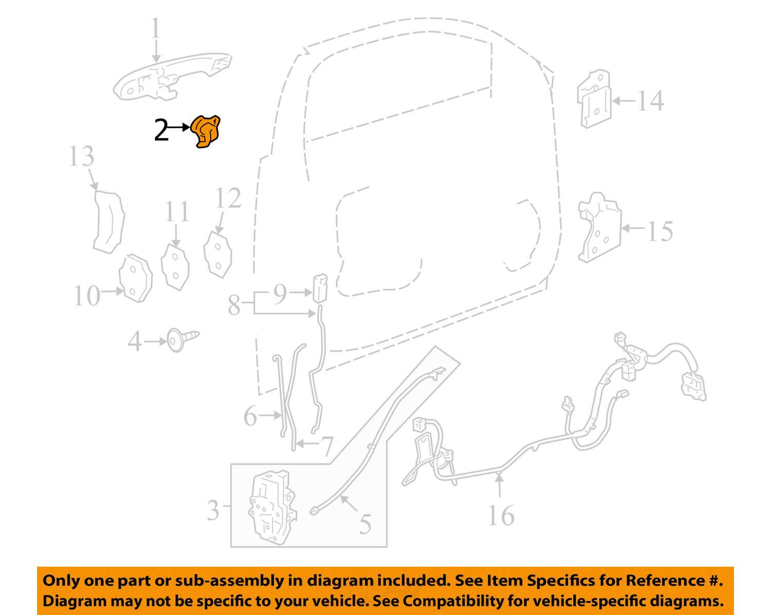 GM OEM Front Door-Lock Cylinder 15822396 | eBay gm door diagram 