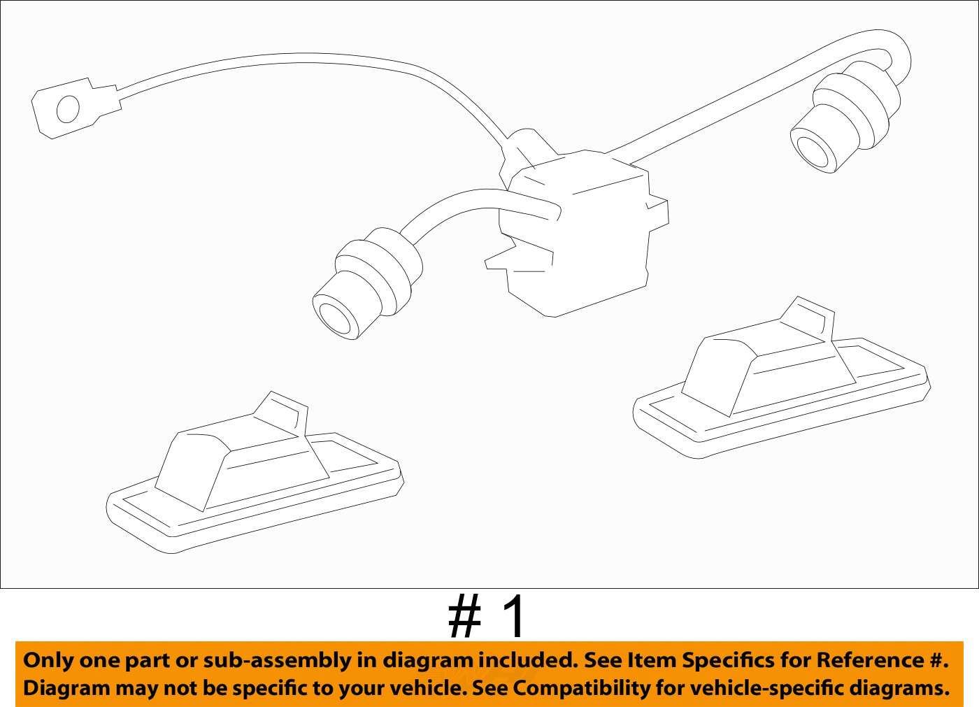CHEVY CRUZE REAR LICENSE PLATE LIGHT W/ TRUNK RELEASE SWITCH 20112016