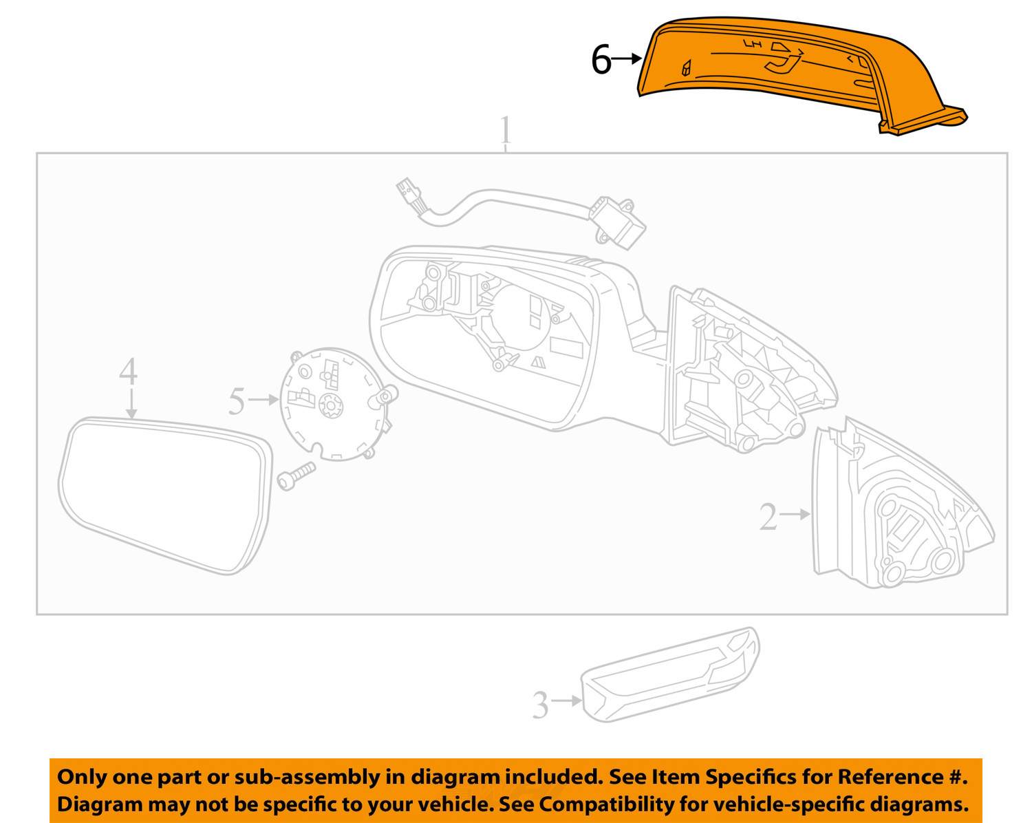 CHEVY MALIBU PASSENGER SIDE MIRROR CAP PRIMERED 20132016 NEW OEM GM
