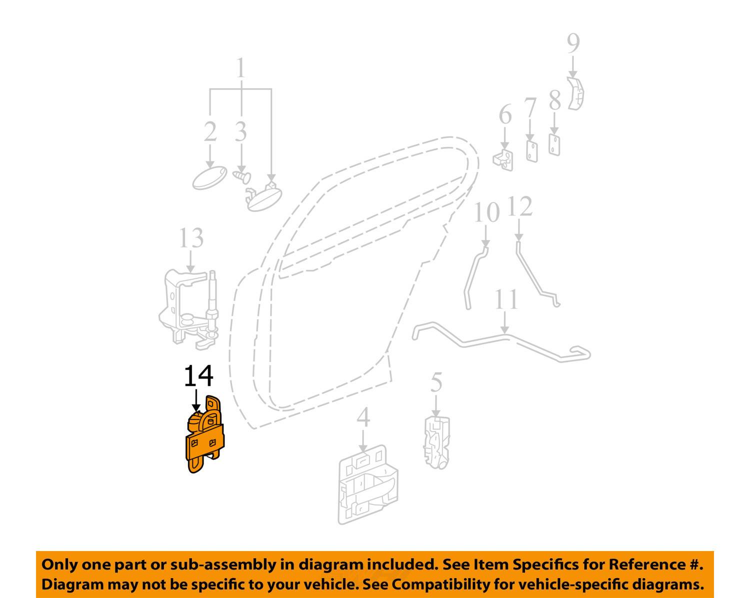 Pontiac GM OEM 04-08 Grand Prix Lock -Rear Door-Lower ... gm door diagram 